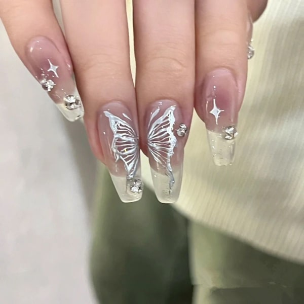 Fake Nails pitkät ranskalaiset 2 2 2