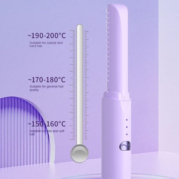 Rette krøllebørste Hår Hot Comb ROSA pink