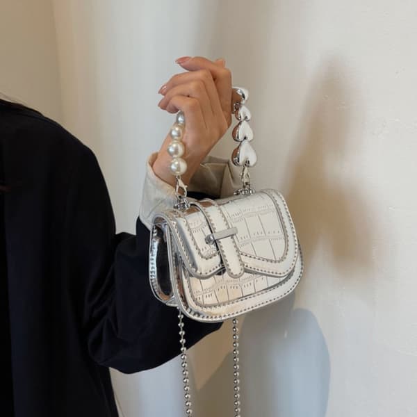 Tote tasker Underarms Håndtaske SØLV silver