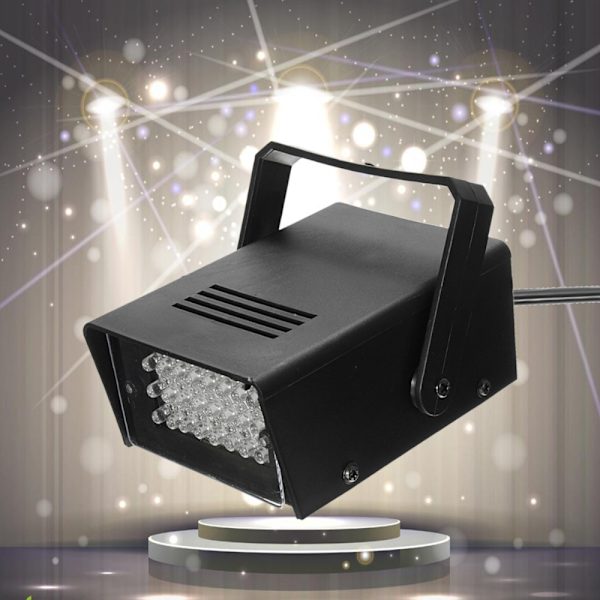 Mini Strobe Light Disco Lights EU-VITT LJUS EU-VITT LJUS EU-White Light