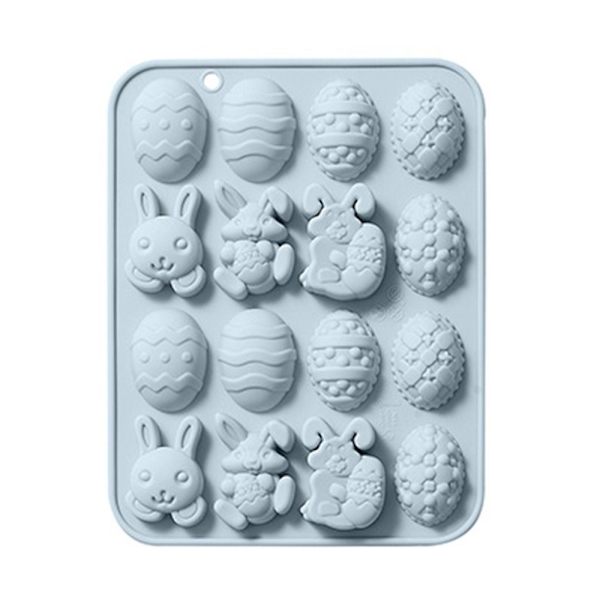 Påsk Silikon Form Bunny Rabbit Egg BLÅ blue