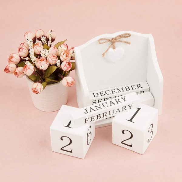 Evighetskalender träblock Kalender skrivbordsdekoration