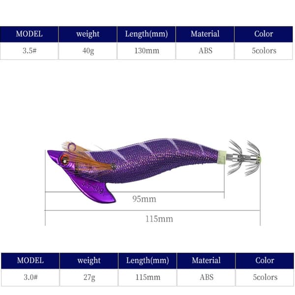 vævet blækspruttekrog Octopus Bait 40GE E 40gE