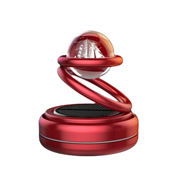 Solar Roterande Parfym Hållare Bil Aroma Ornament RÖD Red