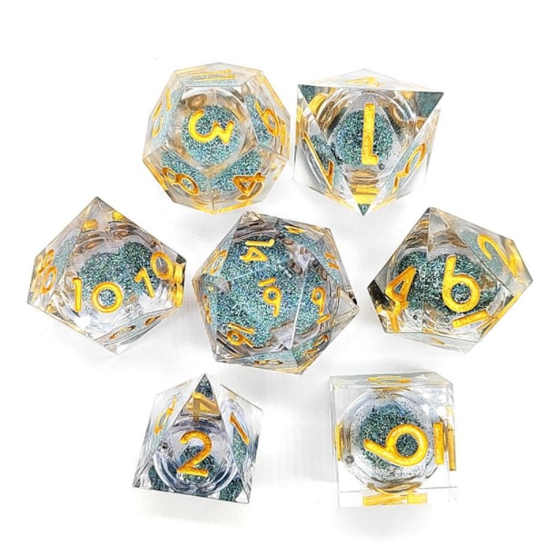 7 kpl Resin Dragon Eye Dice Halloween Longan Dice 8 8 8