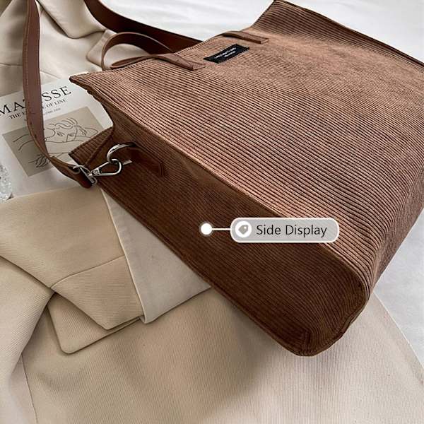 Canvas Olkalaukku Ostoskassit RUSKEA brown