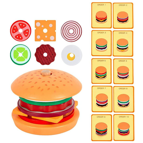 Lelujen pinoaminen Esikoulun opetuslelut BURGER BURGER Burger