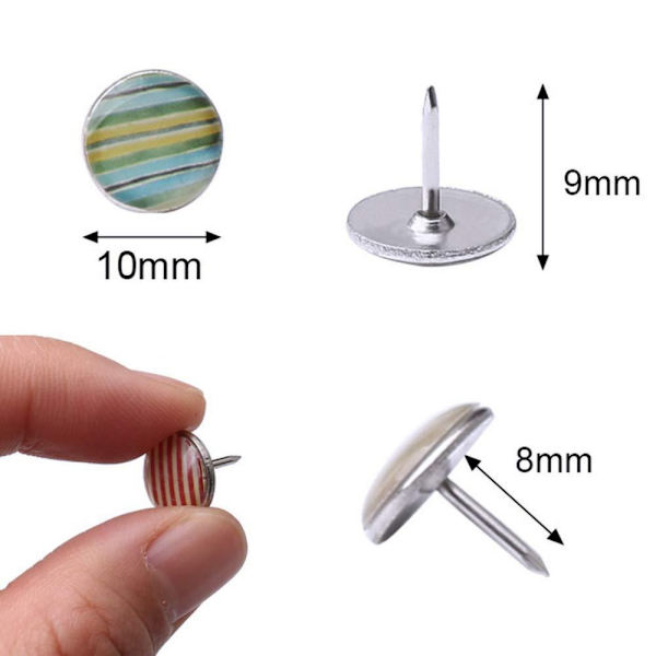 120 kpl Push Pins Map Tacks Koristeelliset peukalonpidikkeet