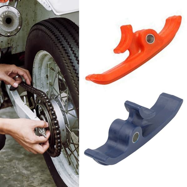 Motorcykel Chain Slider Flat Fork Gliding Guide ORANGE orange