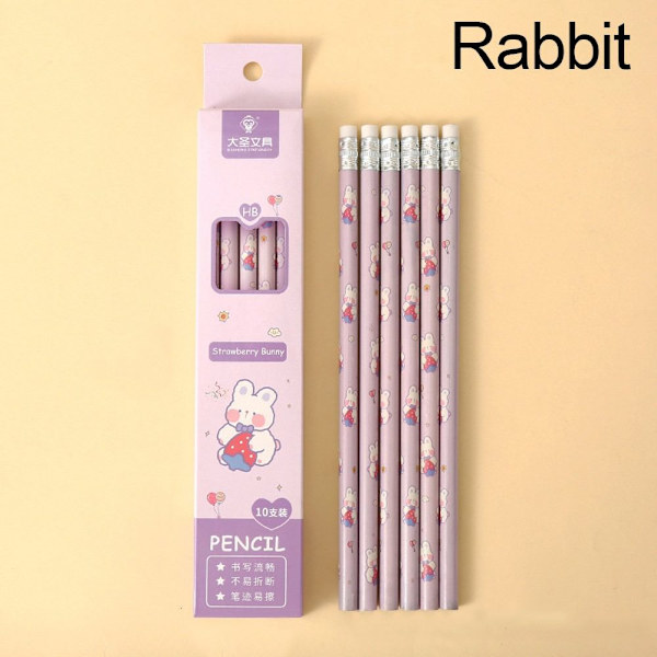 10 Stk HB Blyant Skriveblyant KANIN KANIN Rabbit