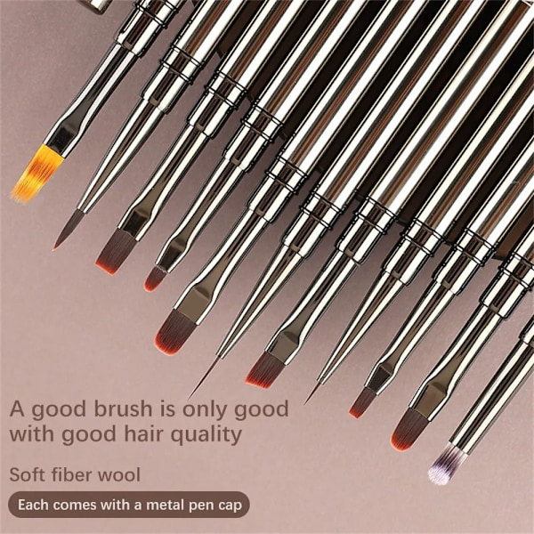 2 kpl Nail Brush Nail Art Liner Harjat Kynä SKANNAUSKYNÄ Scanning Pen