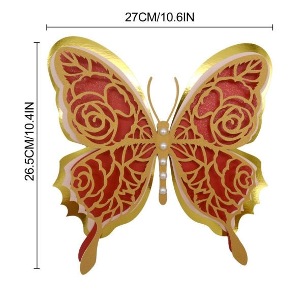 2st 3D Butterfly Stickers Väggdekaler STYLE 5 STYLE 5 Style 5