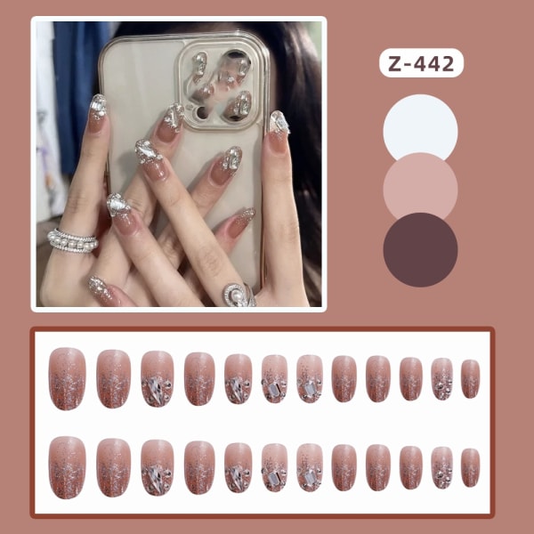 Runt huvud False Nails False Nail Z-04 Z-04 Z-04