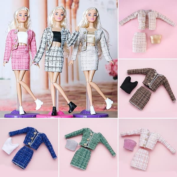 1 Set Dolls Skirt Elegant Coat 2 2 2
