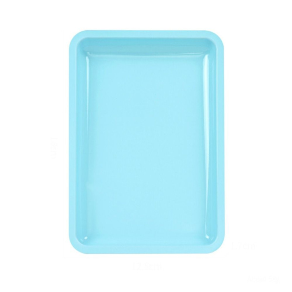 1st Kosmetisk förvaringsbricka Nail Art Equipment Plate BLÅ BLÅ blue