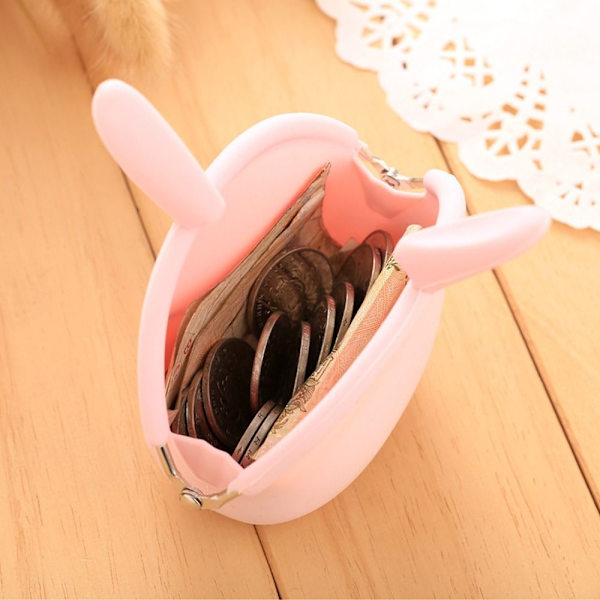 Rabbit Coin Kukkaro Naisten Lasten Kukkarot PINK Pink