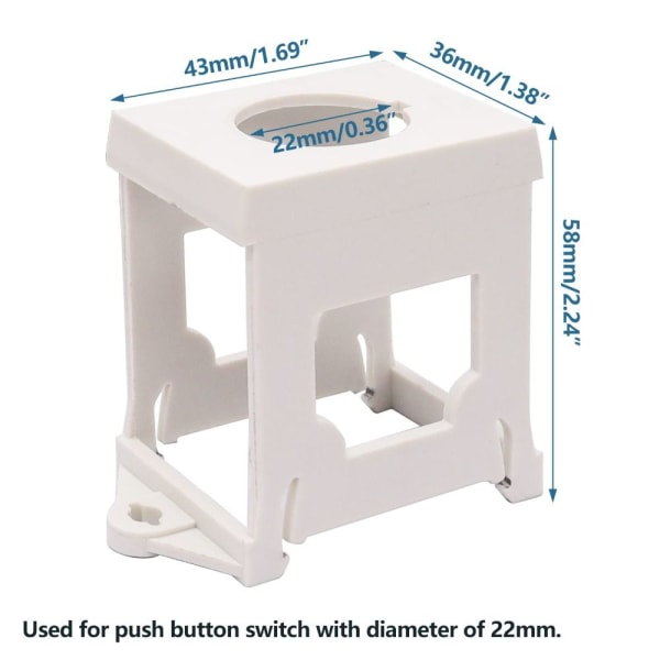 4st Knappmonteringsfäste Tryckknappsbrytare DIN-skena