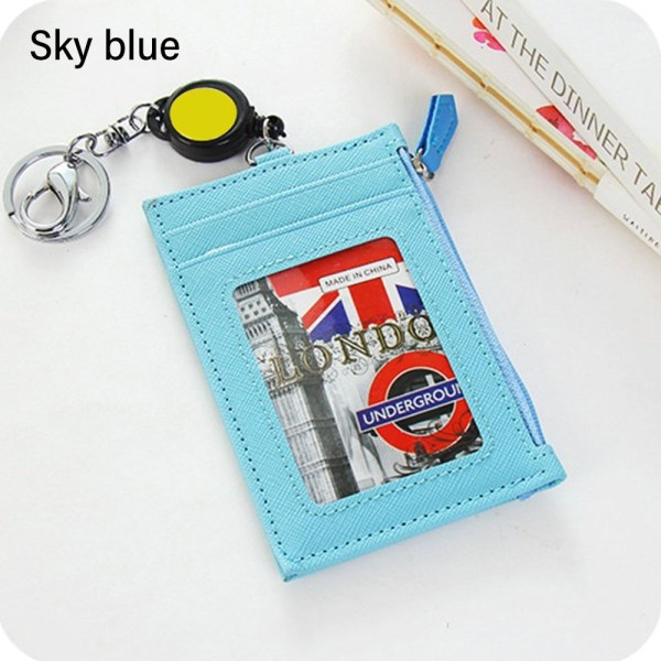 ID Card Clip Badge Holder SKY BLUE sky blue