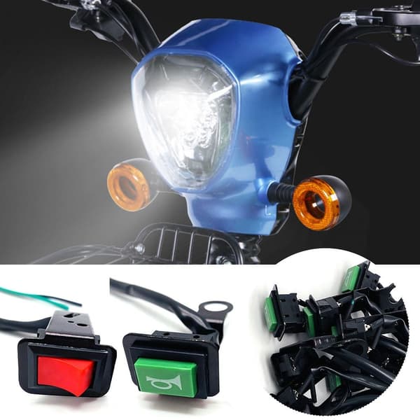 2 stk Quad Start Horn Kill Off Switch RØD Red