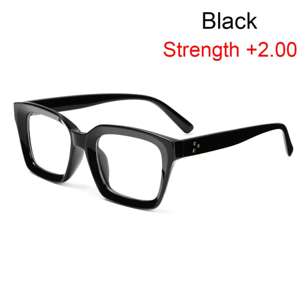 Läsglasögon Presbyopi Glasögon SVART STYRKA +2,00 black Strength +2.00-Strength +2.00