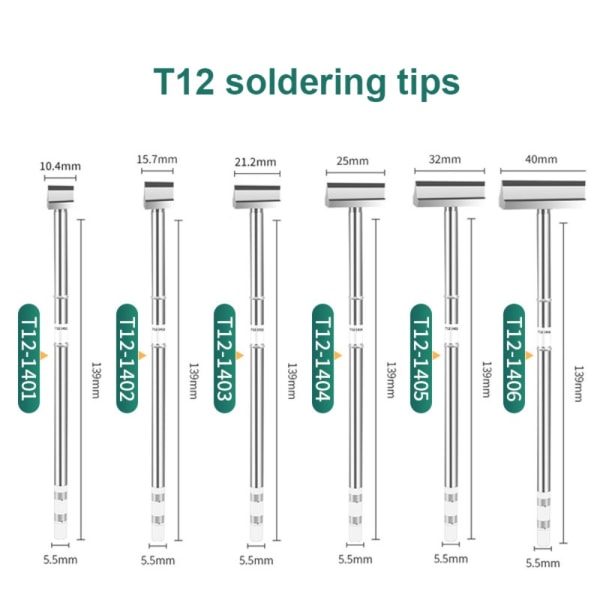 T12 hitsauskärjet juotospää T12-1401 T12-1401 T12-1401