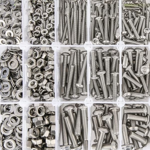 1255 stk. Bolter og muttere Skiver Sett Hex Knapp Hode Socket Cap