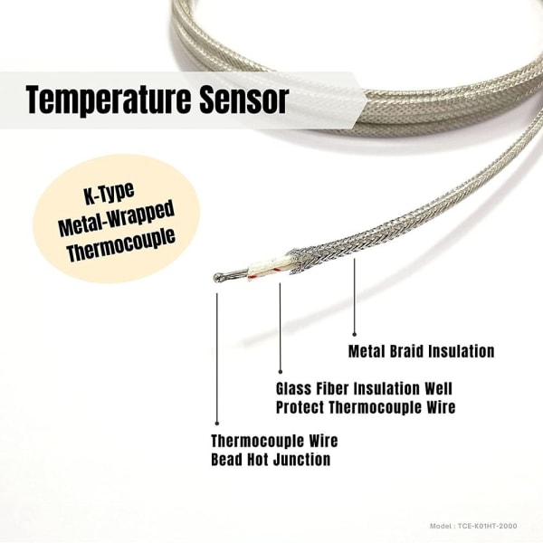 K Typ Termoelement Termoelement Sensorsondtemperatur