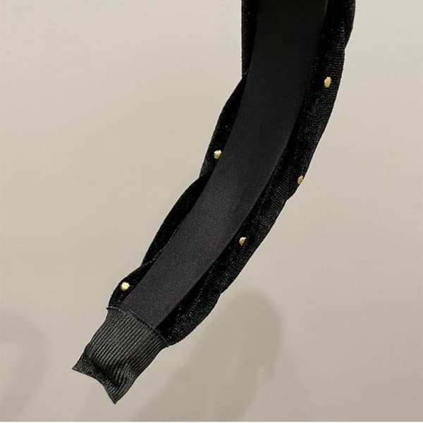 Flätad Twist Pannband Beaded Hårband Hårbåge