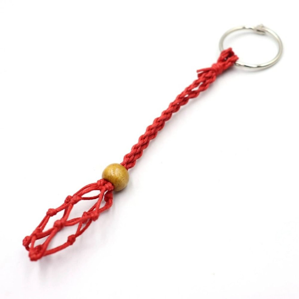 Tom Stenholder Nøglering Krystal Healing Stone Net Nøglering Red