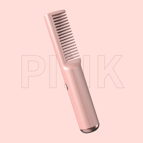 Suoristava Curling Harja Hiukset Hot Comb PINK pink