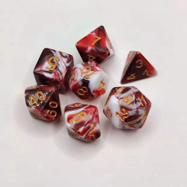 7kpl / set DND Dice Polyhedral Dice STYLE 2 STYLE 2 Style 2
