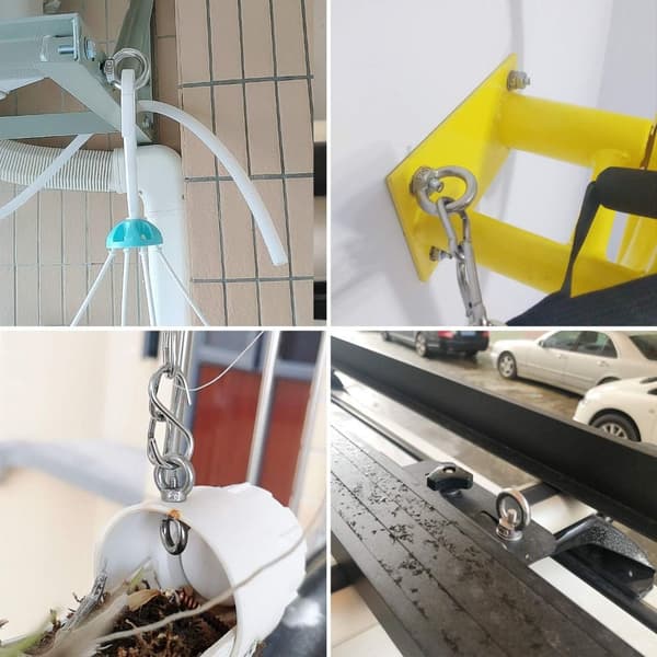 4 kpl Nostosilmukkamutteri Silmukkapultit rengasmutteri