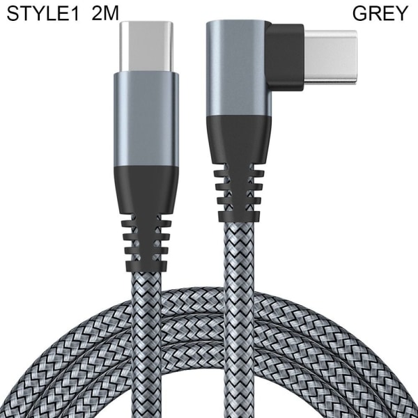 USB C till USB C-sladd Kabel GRÅ 2MSTYLE1 STYLE1 Grey 2mStyle1-Style1