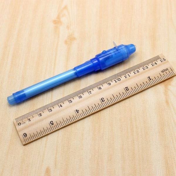 7 stk UV-lyspenn Usynlig magisk blyant hemmelig penn multicolor