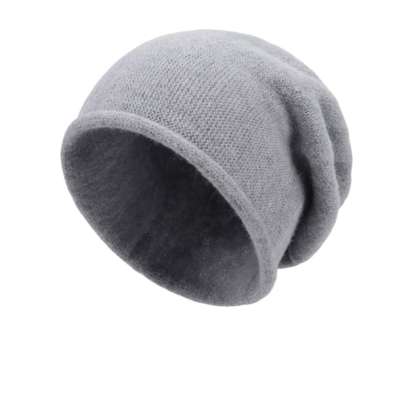 Cotton Cashmere Pullover Hat Beanie Hat GRÅ Grey