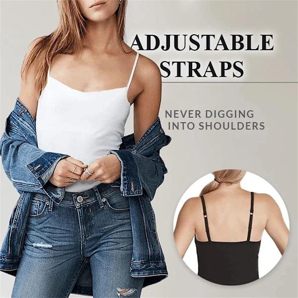 Spaghetti Strap Väst Basic Väst APRICOT L apricot L