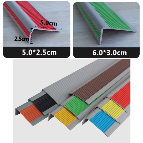 100cm Anti-skli Strip Mot Mekanisk Skade GUL&GRÅ yellow&grey 5.0x2.5cm