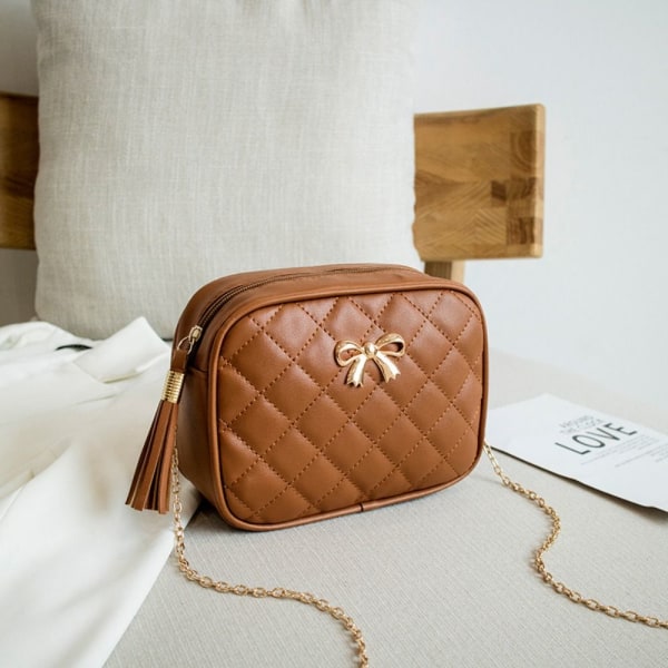 Kvinder Messenger Bag Kvinde Skuldertaske BRUN brown
