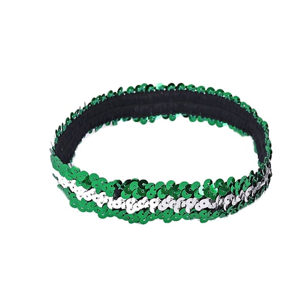 5ST Yogahårband Sportpannband VIT GRÖN VIT GRÖN white green
