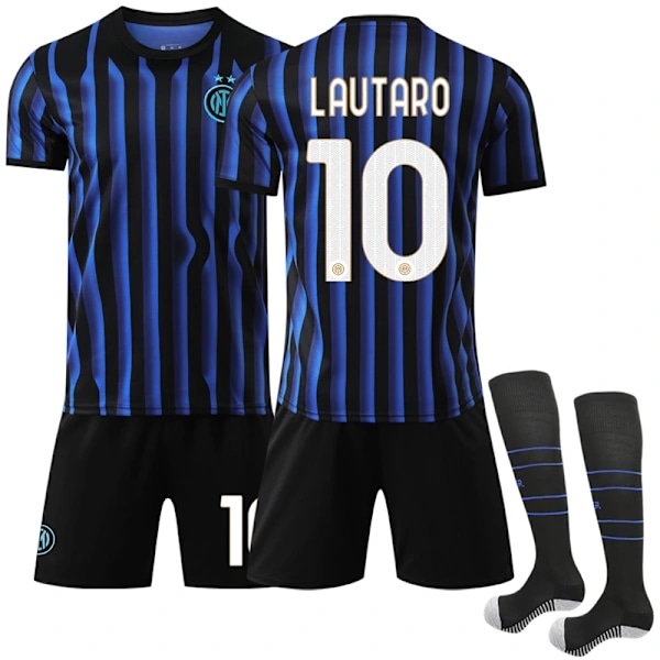 2025-2026 Internazionale Milano Hemma barnfotbollströja Nr. 10 Lautaro XS
