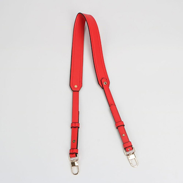 Handväska i äkta läder Axelrem Crossbody-rem MÖRKRÖD dark red