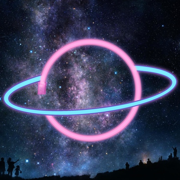 Neonljus planetformad