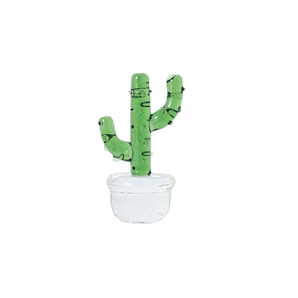 4 stk Cactus Krystal Figurer Kaktus Glas dekorationssæt H H H