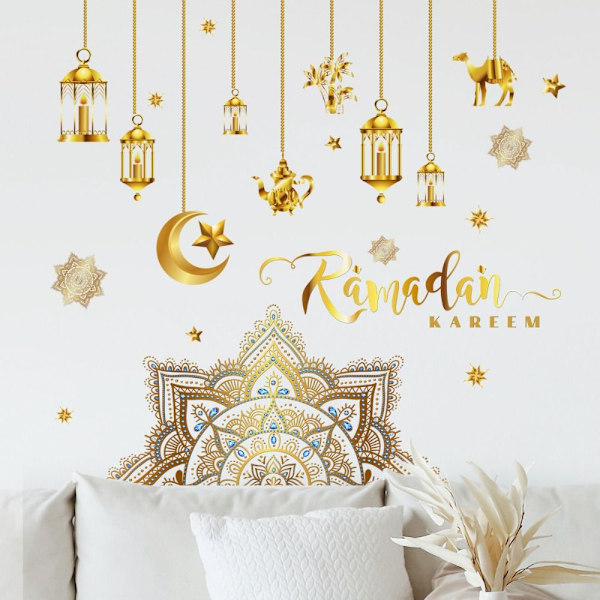 Eid Mubarak -ikkuna- ja seinätarrat C C