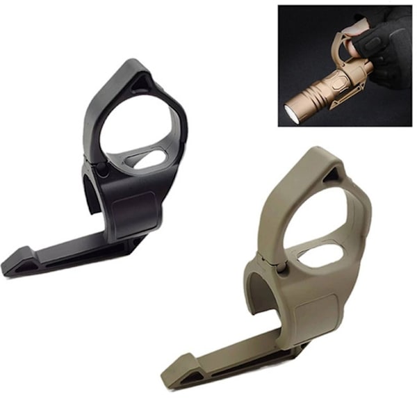 Finger Ring Lommelygter Holder SORT Black