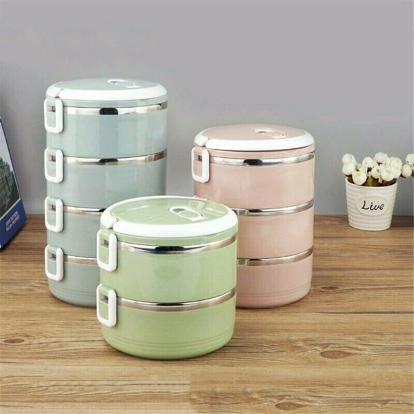 1/2/3 Layers Lunch Box Bento Box BLÅ 1 LAYER Blue 1 Layer