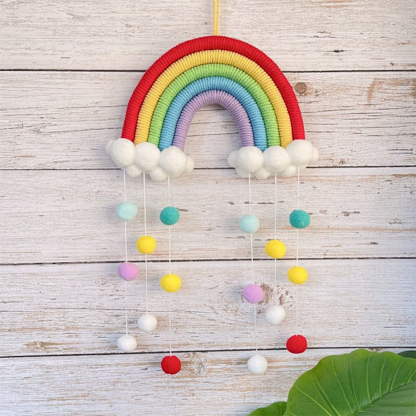 Rainbow Clouds Gobeläng Väggdekor 2 2 2