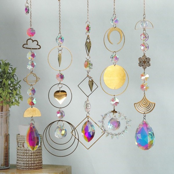 Sun Catcher Rainbow Prisms Pendant 2 2 2