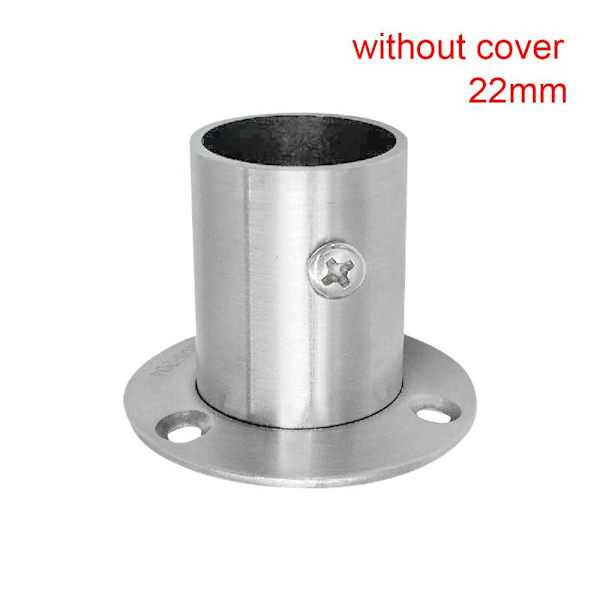 1 st 19mm-32mm garderobsflänsstångshållare 22MMUTAN COVER 22mmwithout cover