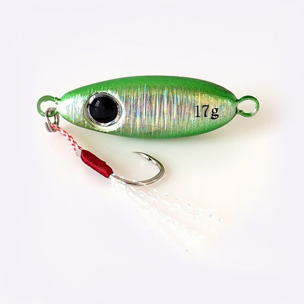 3st Micro Metal Jig Fiskedrag Konstgjorda falska fiskdrag Green 17g